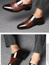 Elegant Breathable Leather Oxfords for Men - Stylish Formal Dress Shoes Perfect for Office, Parties, and Weddings with Comfortable Rubber Outsole and Lace-up Closure